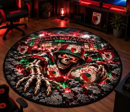 FC Augsburg Runder Teppich – Stadion-Feeling für Dein Zuhause