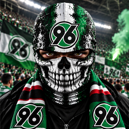 Hannover 96 Horror Balaclava – Gruselige Fußball Fan Sturmhaube | Halloween Maske