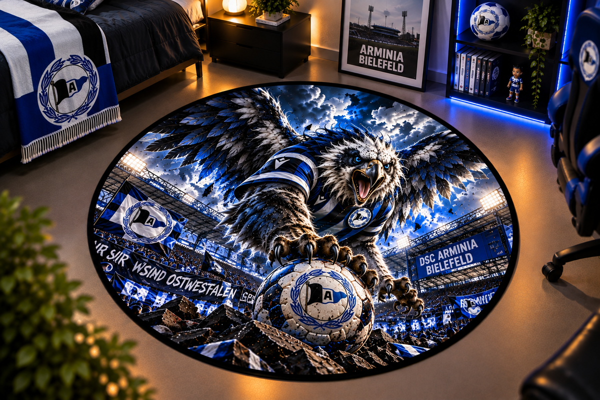 Arminia Bielefeld Club Beast Runder Teppich – Fußball-Power für echte Fans