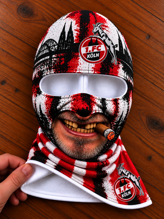 1. FC Köln Lustige Fan Balaclava – Fußball Sturmhaube