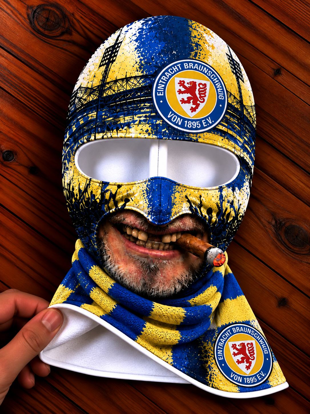 Eintracht Braunschweig Lustige Fan Balaclava – Fußball Sturmhaube