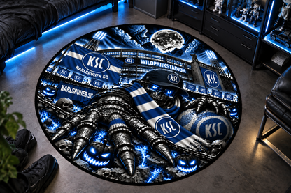 Karlsruher SC Runder Teppich – Stadion-Feeling für Dein Zuhause