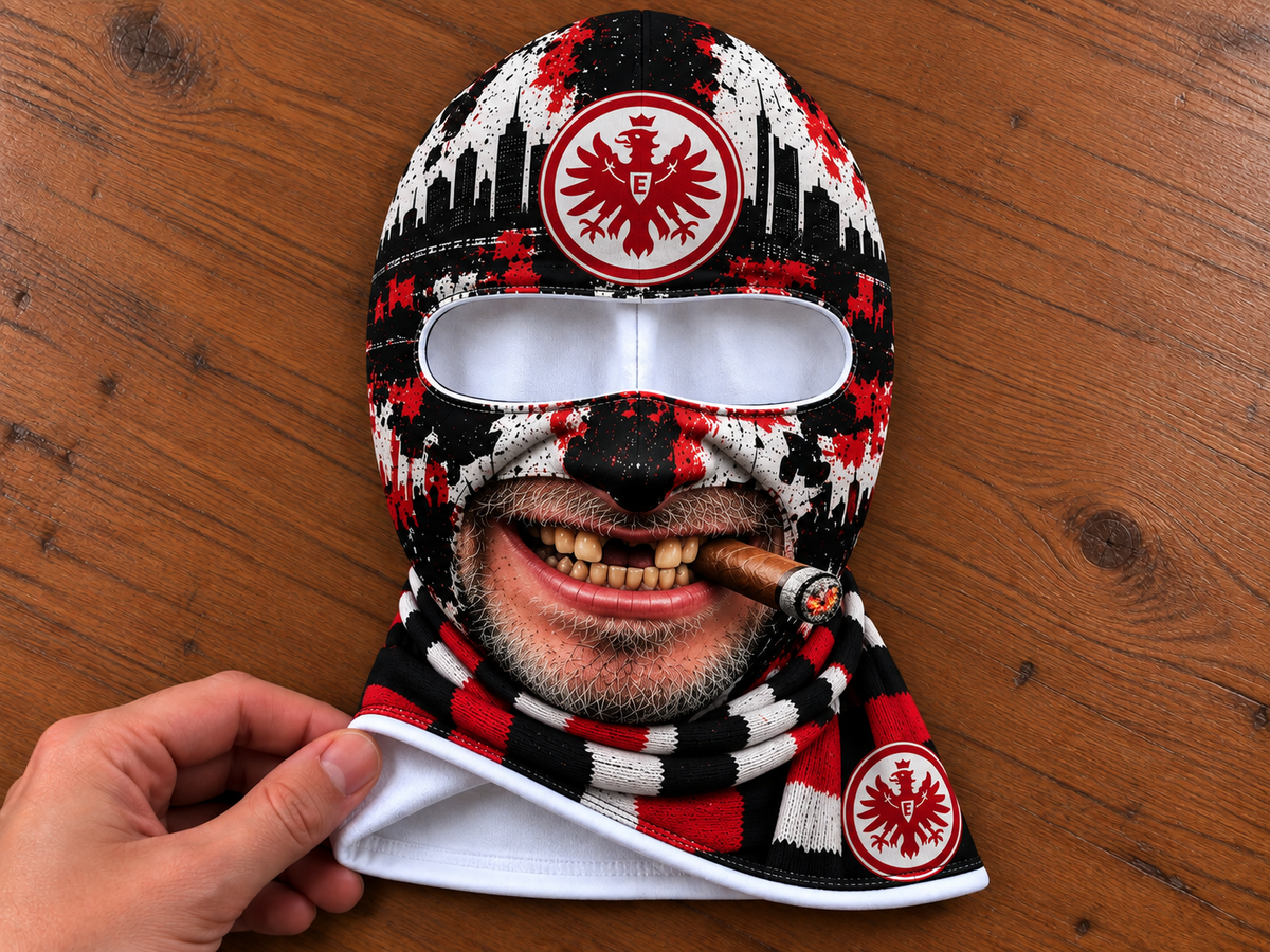 Eintracht Frankfurt Lustige Fan Balaclava – Fußball Sturmhaube