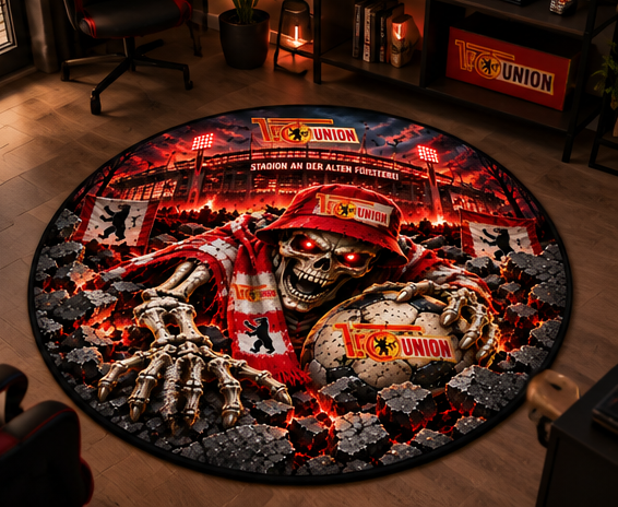 1. FC Union Berlin Runder Teppich – Stadion-Feeling für Dein Zuhause