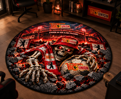 1. FC Union Berlin Runder Teppich – Stadion-Feeling für Dein Zuhause