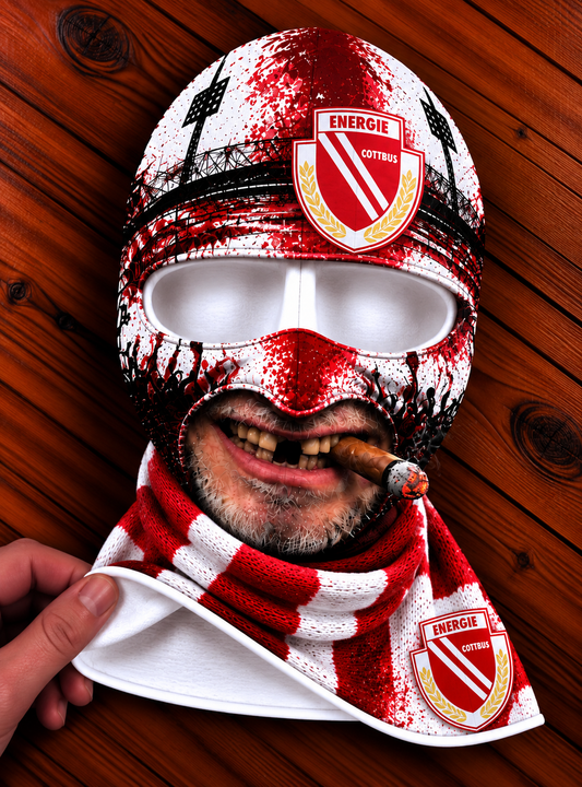 Energie Cottbus Lustige Fan Balaclava – Fußball Sturmhaube