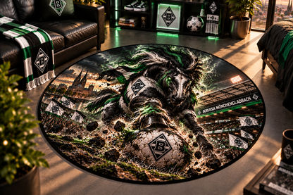 Borussia Mönchengladbach Club Beast Runder Teppich – Fußball-Power für echte Fans