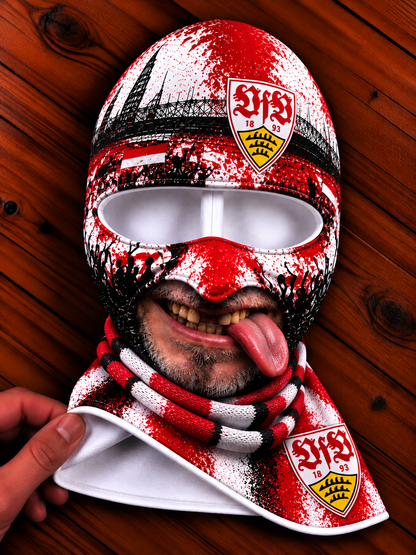 VfB Stuttgart Lustige Fan Balaclava – Fußball Sturmhaube