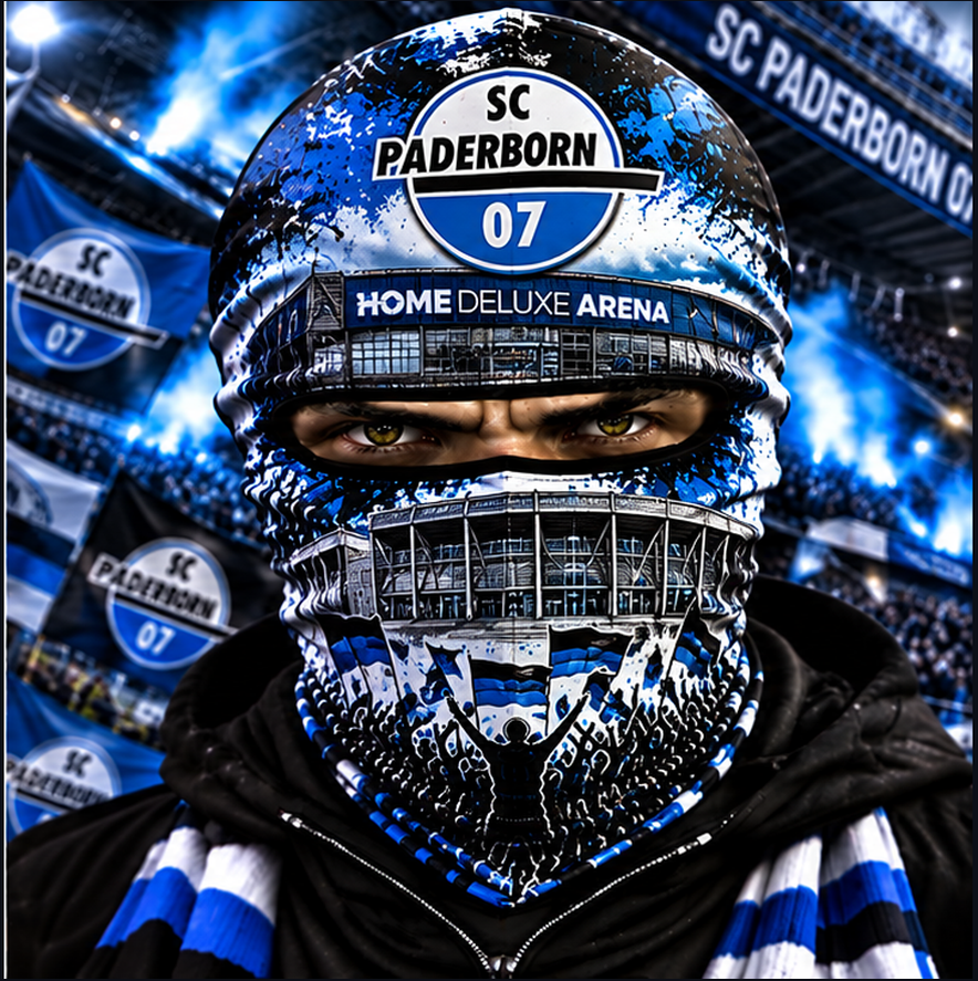 SC Paderborn 07 Ultras Graffiti Balaclava – Fußball Fan Sturmhaube | Premium Streetwear Edition