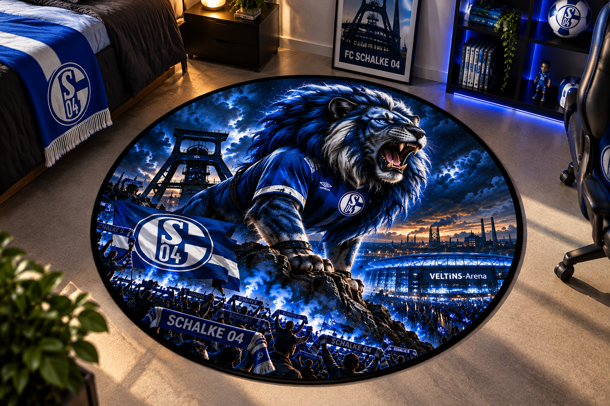 FC Schalke 04 Club Beast Runder Teppich – Fußball-Power für echte Fans