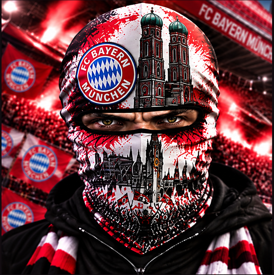 FC Bayern München Ultras Graffiti Balaclava – Fußball Fan Sturmhaube | Premium Streetwear Edition