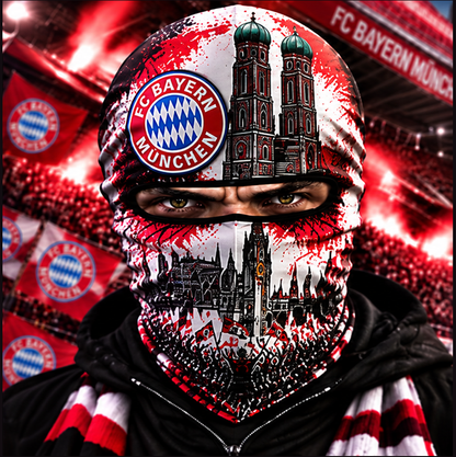 FC Bayern München Ultras Graffiti Balaclava – Fußball Fan Sturmhaube | Premium Streetwear Edition