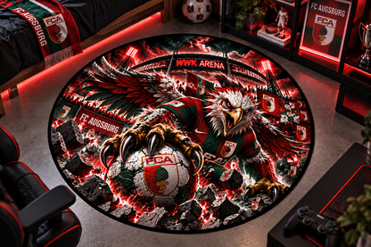 FC Augsburg Club Beast Runder Teppich – Fußball-Power für echte Fans