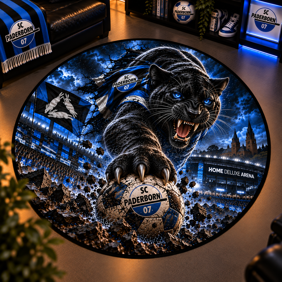 SC Paderborn 07 Club Beast Runder Teppich – Fußball-Power für echte Fans