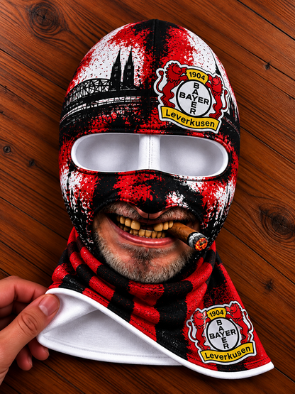 Bayer 04 Leverkusen Lustige Fan Balaclava – Fußball Sturmhaube