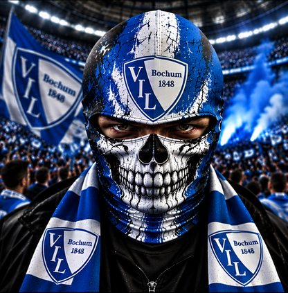 VfL Bochum Horror Balaclava – Gruselige Fußball Fan Sturmhaube | Halloween Maske