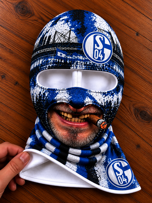 FC Schalke 04 Lustige Fan Balaclava – Fußball Sturmhaube