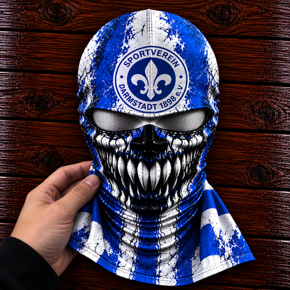SV Darmstadt 98 Horror Balaclava – Gruselige Fußball Fan Sturmhaube | Halloween Maske