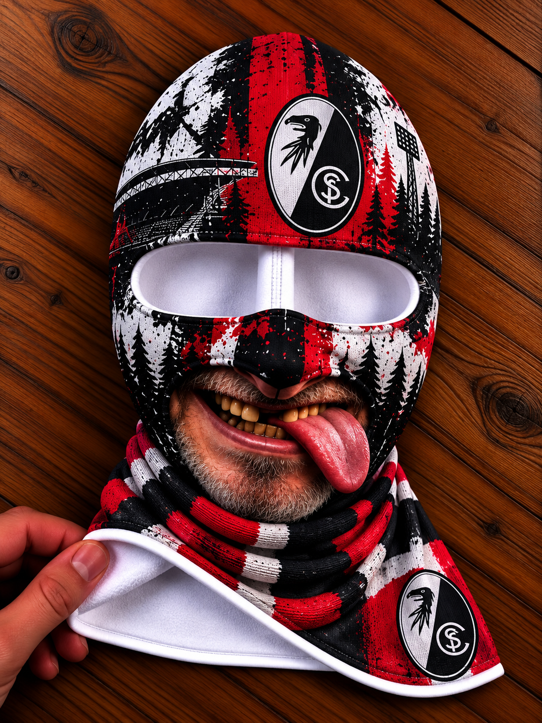 SC Freiburg Lustige Fan Balaclava – Fußball Sturmhaube
