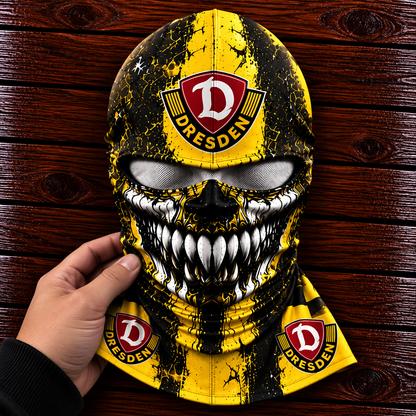 Dynamo Dresden Horror Balaclava – Gruselige Fußball Fan Sturmhaube | Halloween Maske