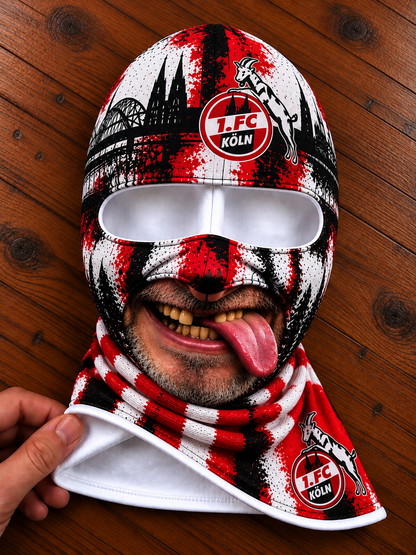 1. FC Köln Lustige Fan Balaclava – Fußball Sturmhaube