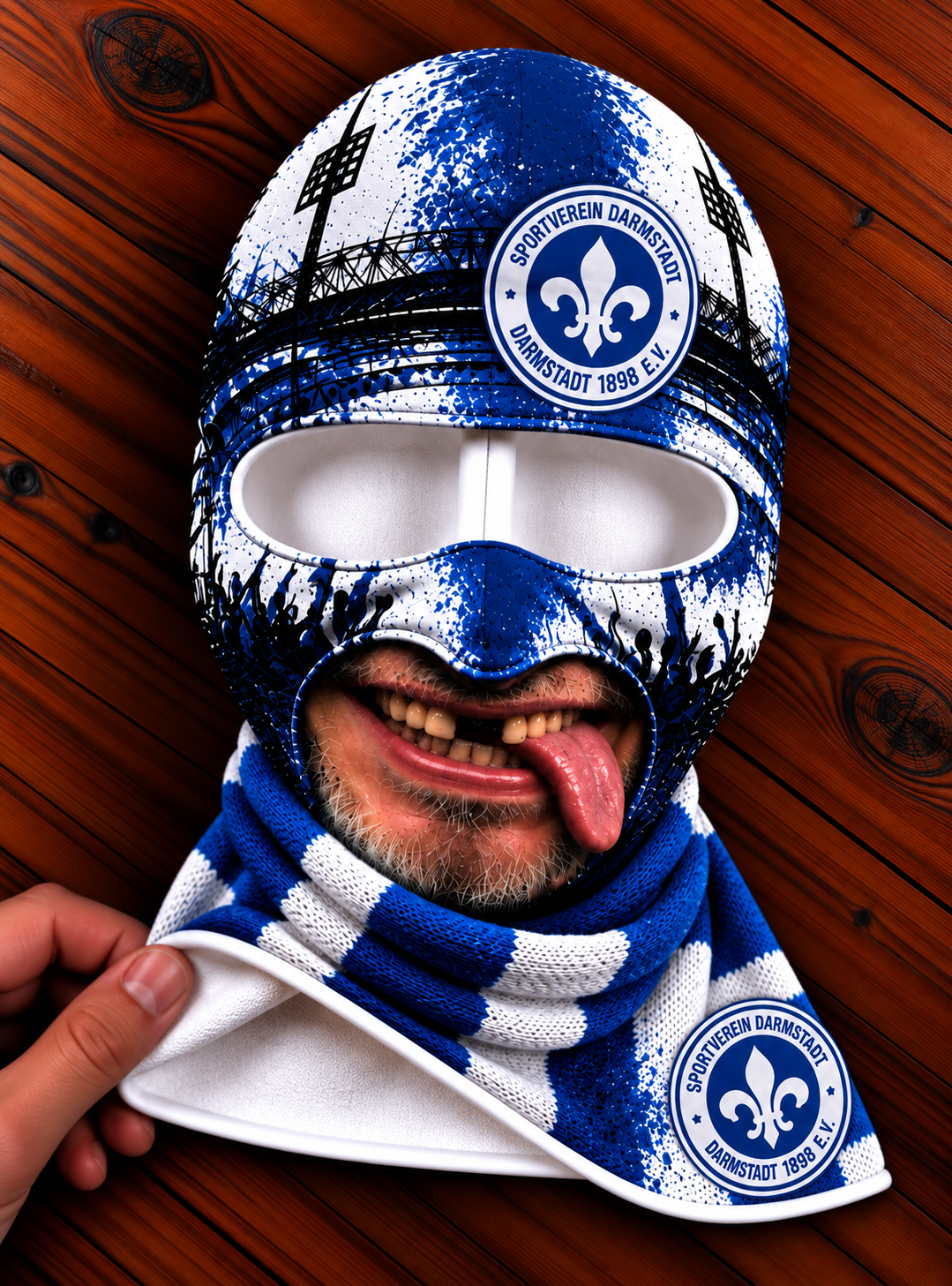 SV Darmstadt 98 Lustige Fan Balaclava – Fußball Sturmhaube