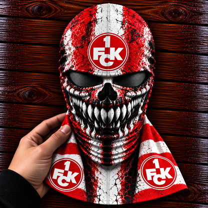 1. FC Kaiserslautern Horror Balaclava – Gruselige Fußball Fan Sturmhaube | Halloween Maske