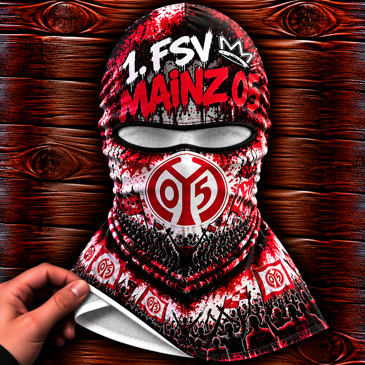 1. FSV Mainz 05 Ultras Graffiti Balaclava – Fußball Fan Sturmhaube | Premium Streetwear Edition