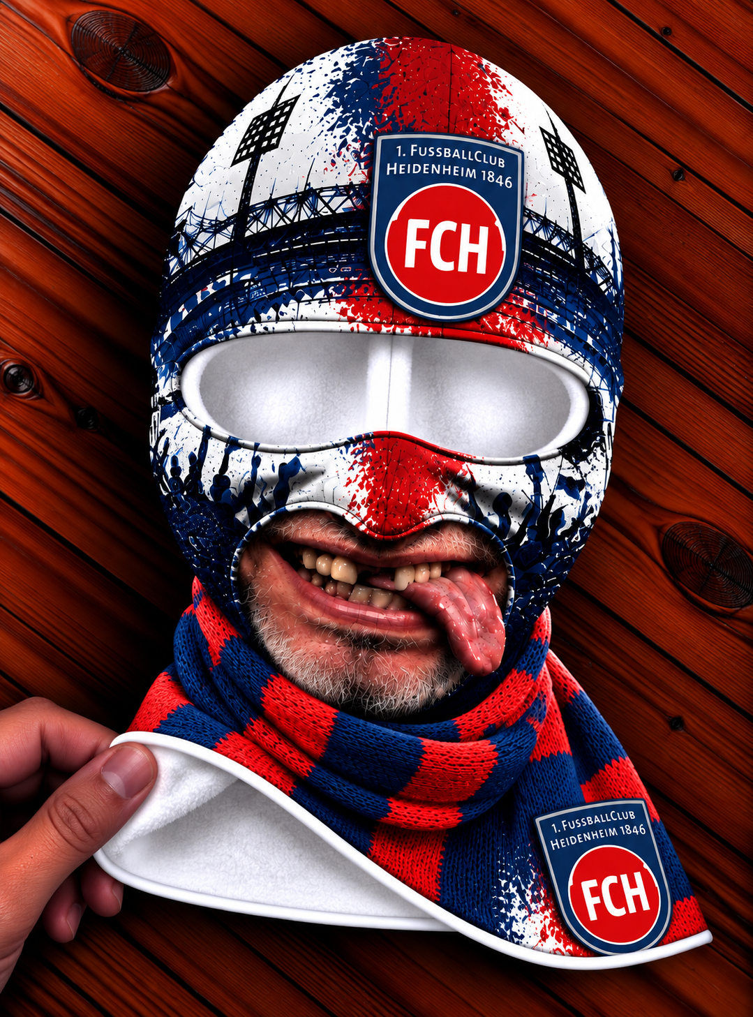1. FC Heidenheim Lustige Fan Balaclava – Fußball Sturmhaube