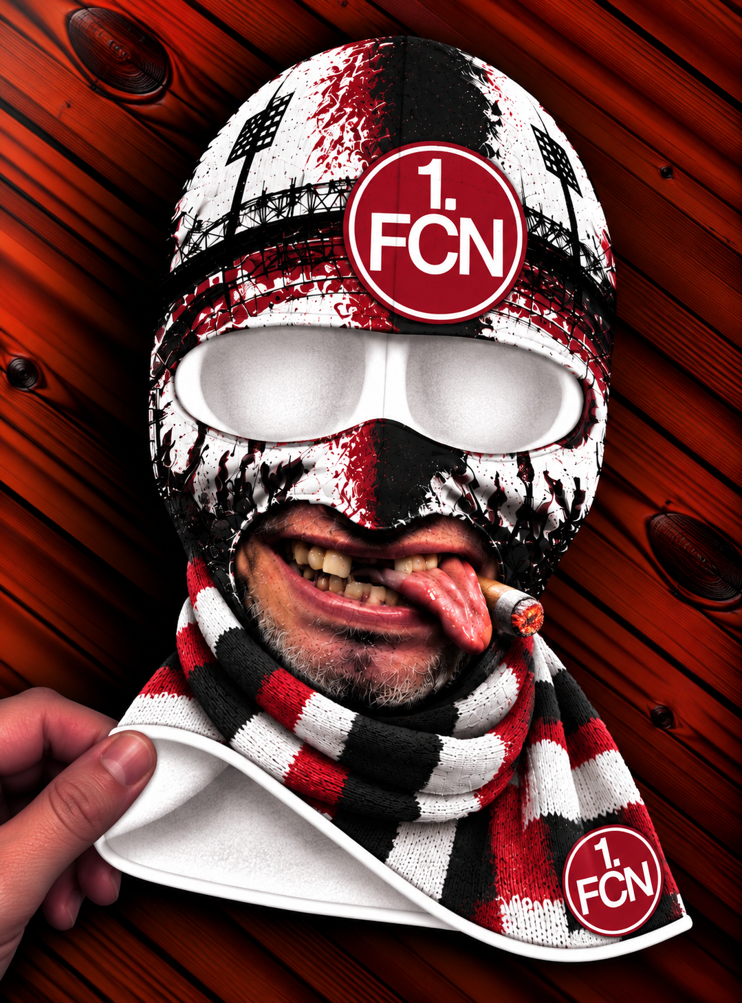 1. FC Nürnberg Lustige Fan Balaclava – Fußball Sturmhaube