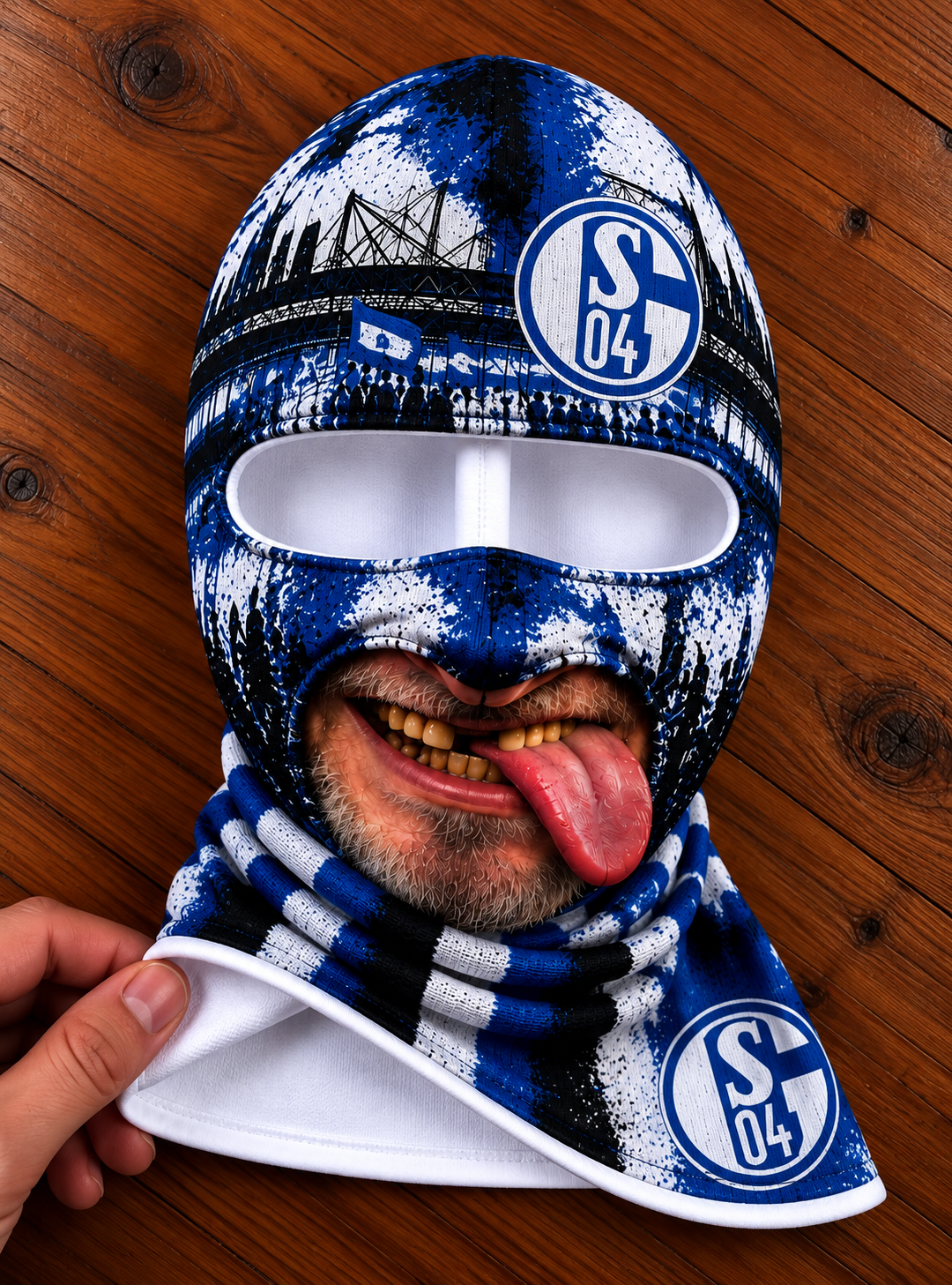 FC Schalke 04 Lustige Fan Balaclava – Fußball Sturmhaube