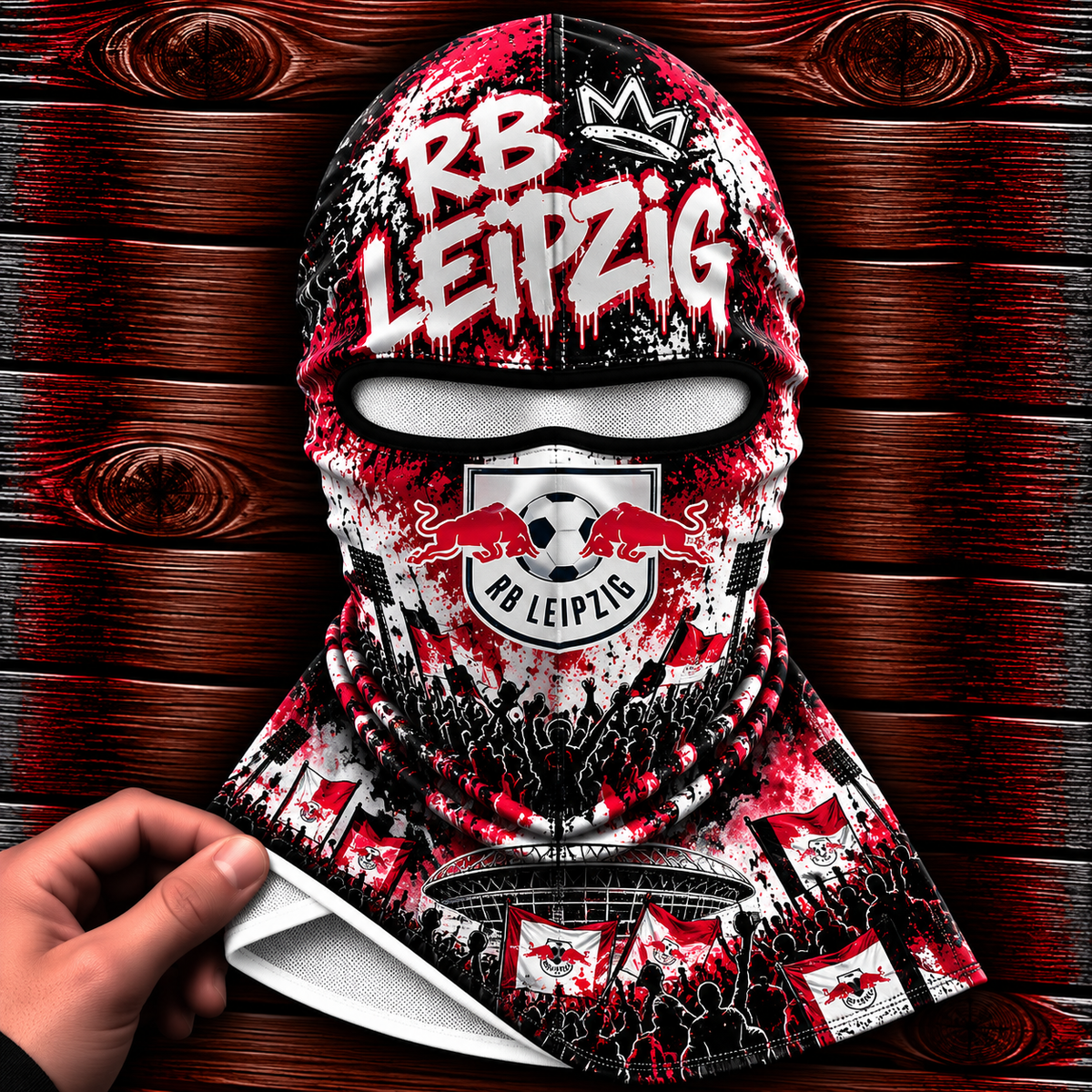 RB Leipzig Ultras Graffiti Balaclava – Fußball Fan Sturmhaube | Premium Streetwear Edition