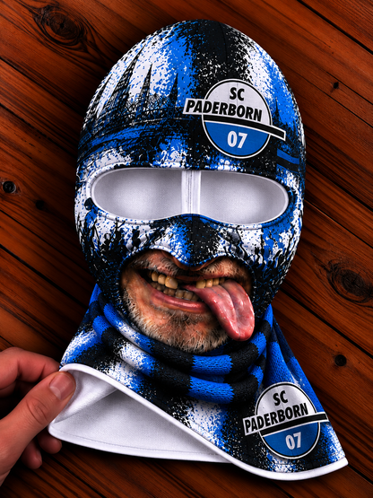 SC Paderborn 07 Lustige Fan Balaclava – Fußball Sturmhaube