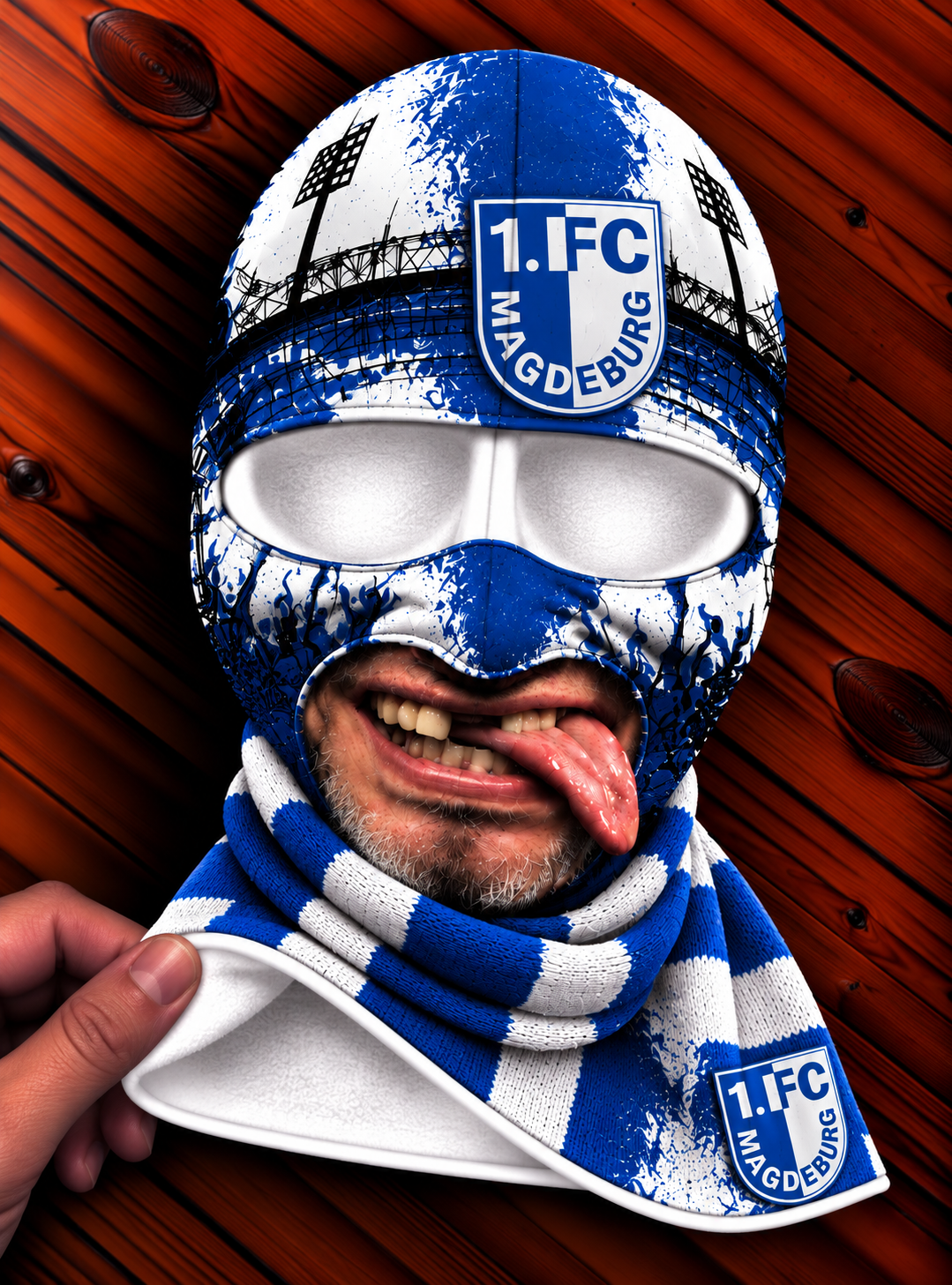 1. FC Magdeburg Lustige Fan Balaclava – Fußball Sturmhaube