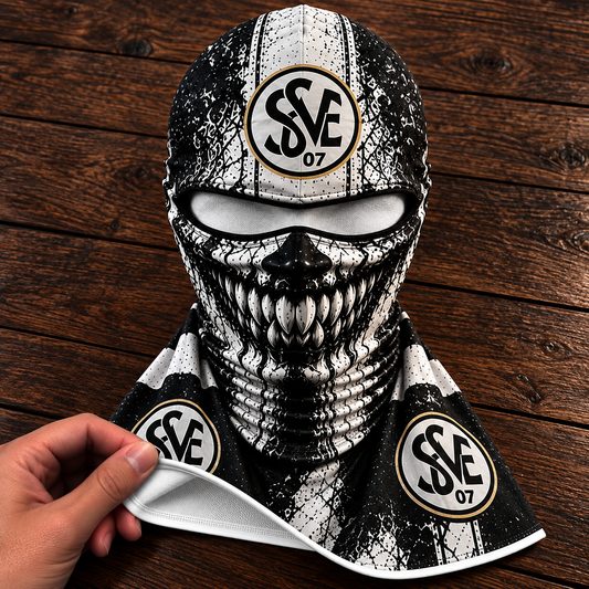 SV Elversberg Horror Balaclava – Gruselige Fußball Fan Sturmhaube | Halloween Maske