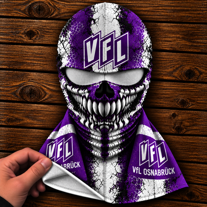 VfL Osnabrück Horror Balaclava – Gruselige Fußball Fan Sturmhaube | Halloween Maske