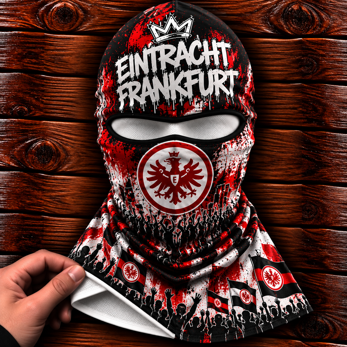 Eintracht Frankfurt Ultras Graffiti Balaclava – Fußball Fan Sturmhaube | Premium Streetwear Edition