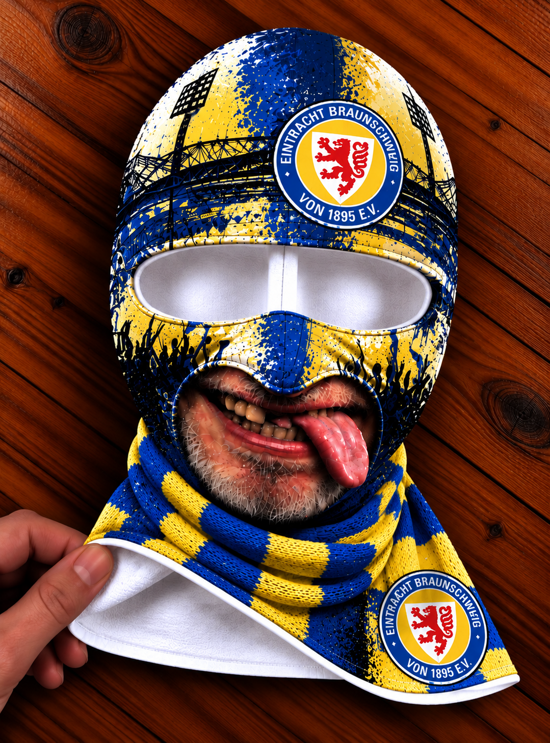 Eintracht Braunschweig Lustige Fan Balaclava – Fußball Sturmhaube