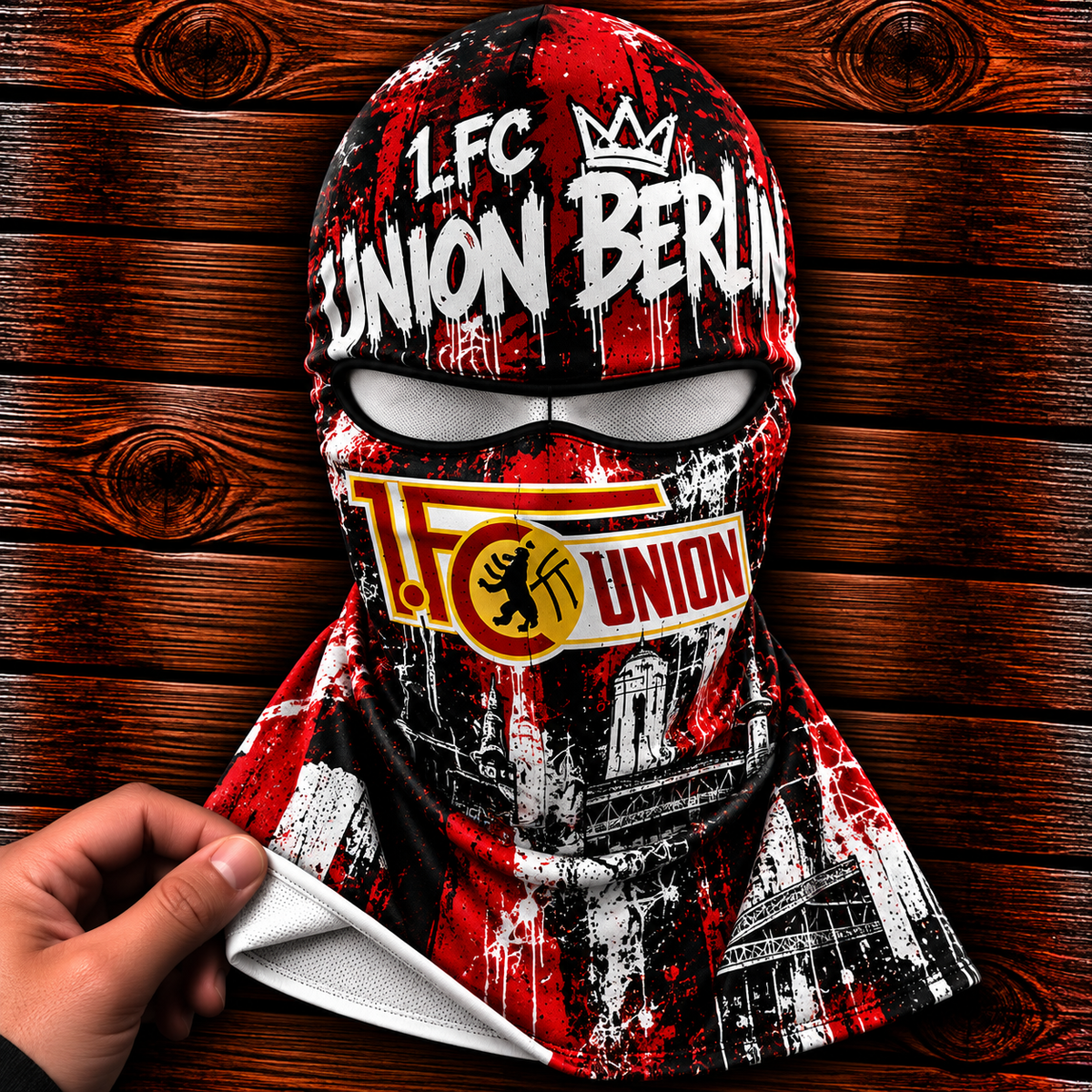 1. FC Union Berlin Ultras Graffiti Balaclava – Fußball Fan Sturmhaube | Premium Streetwear Edition