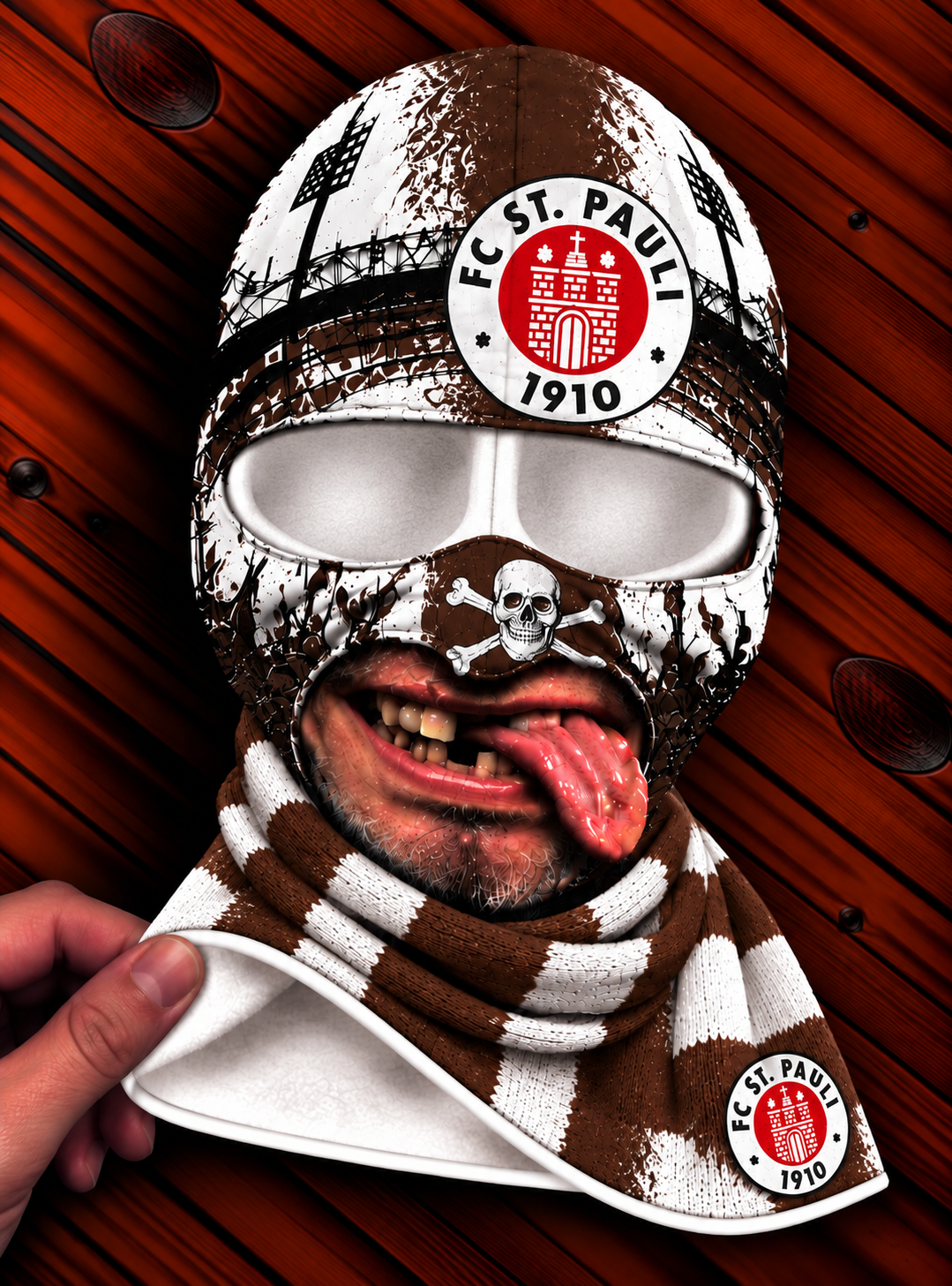 FC St. Pauli Lustige Fan Balaclava – Fußball Sturmhaube
