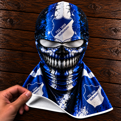 TSG Hoffenheim Horror Balaclava – Gruselige Fußball Fan Sturmhaube | Halloween Maske