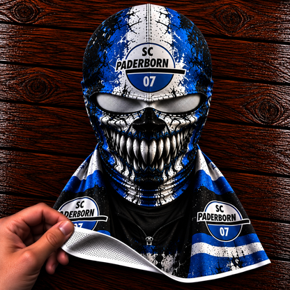 SC Paderborn 07 Horror Balaclava – Gruselige Fußball Fan Sturmhaube | Halloween Maske