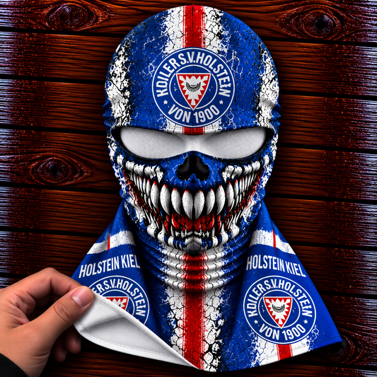 Holstein Kiel Horror Balaclava – Gruselige Fußball Fan Sturmhaube | Halloween Maske