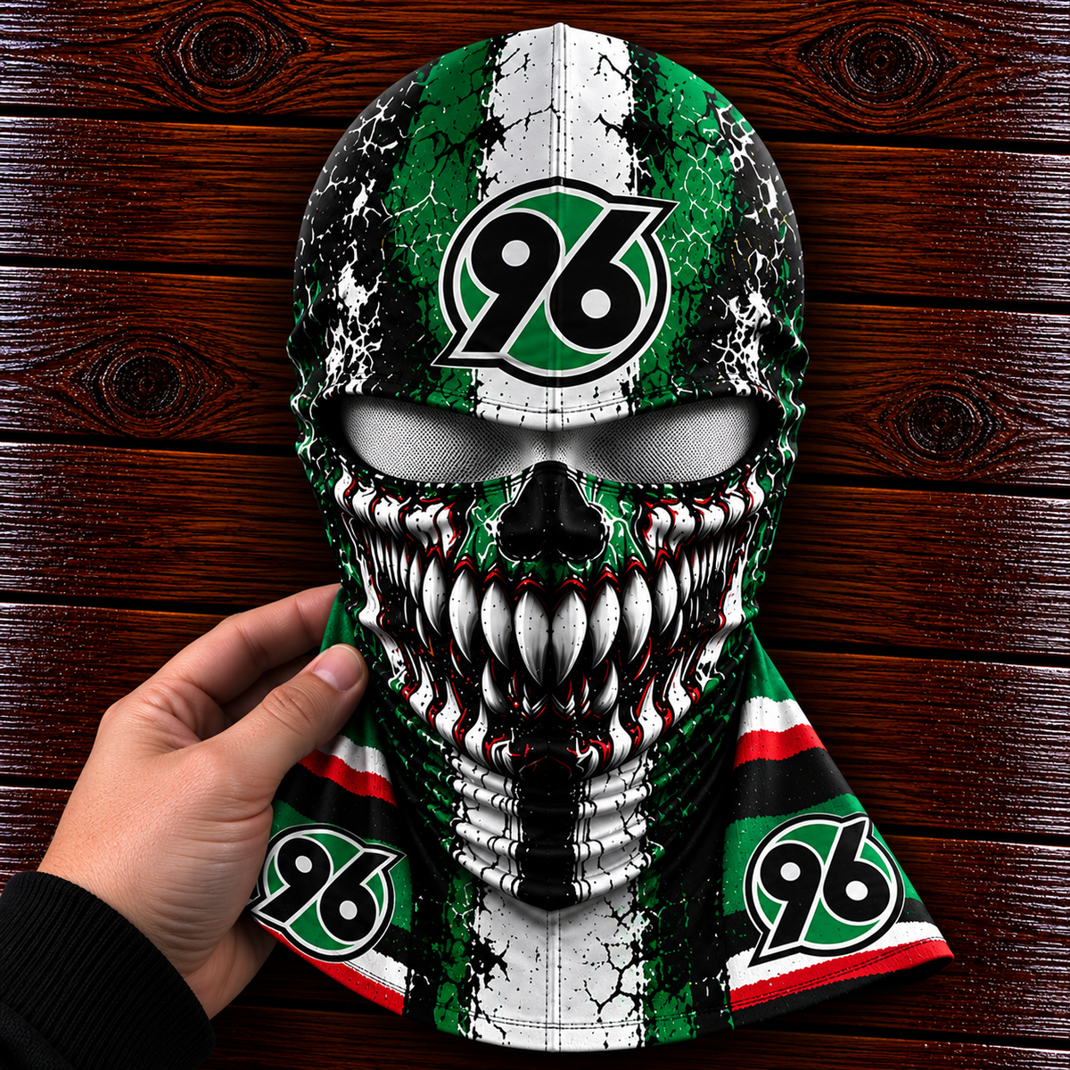 Hannover 96 Horror Balaclava – Gruselige Fußball Fan Sturmhaube | Halloween Maske