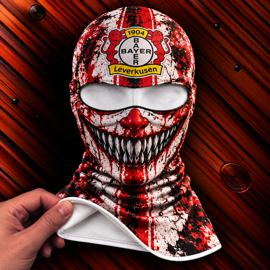 Bayer 04 Leverkusen Horror Balaclava – Gruselige Fußball Fan Sturmhaube | Halloween Maske