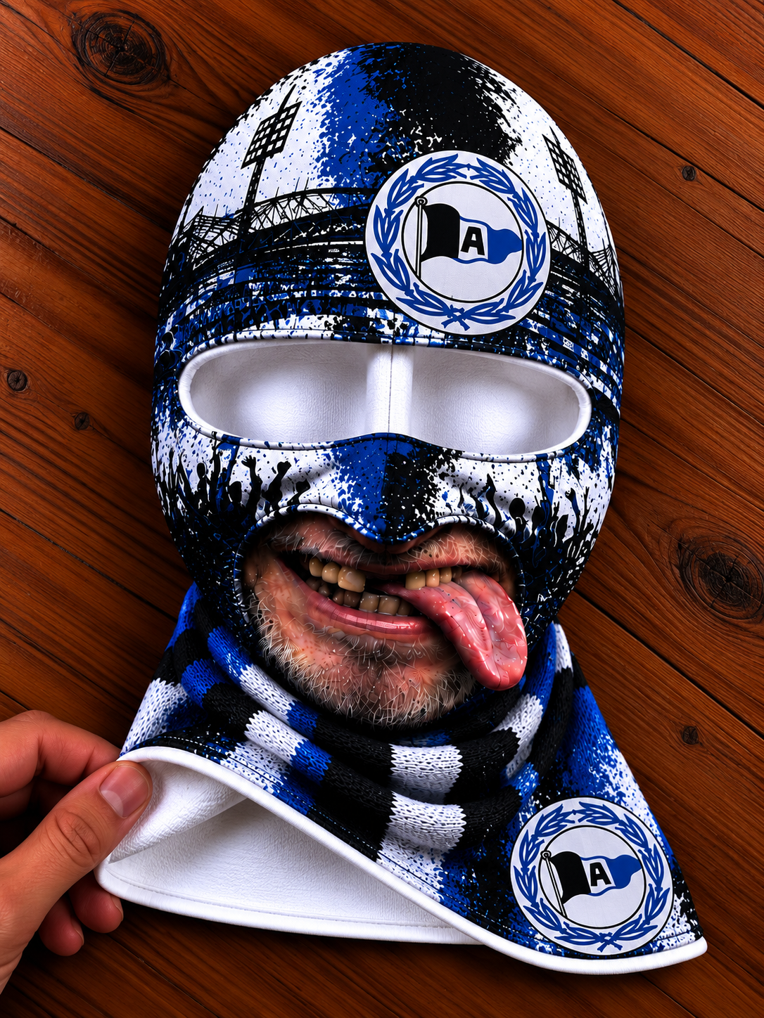 Arminia Bielefeld Lustige Fan Balaclava – Fußball Sturmhaube