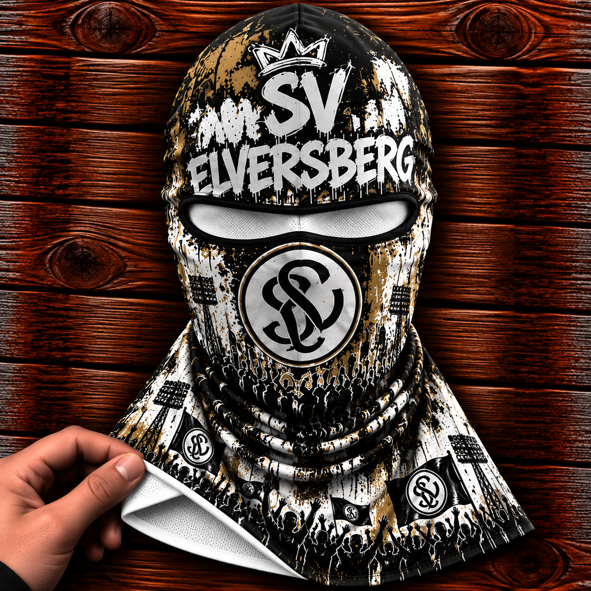 SV Elversberg Ultras Graffiti Balaclava – Fußball Fan Sturmhaube | Premium Streetwear Edition