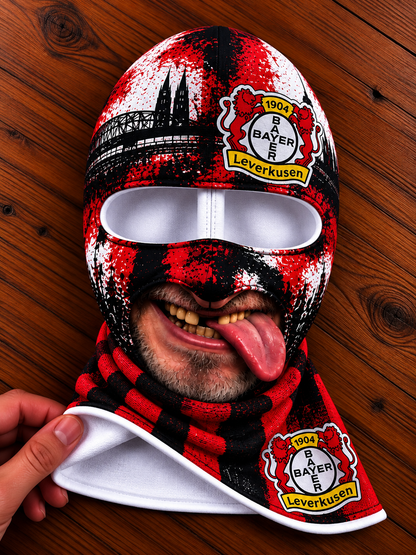 Bayer 04 Leverkusen Lustige Fan Balaclava – Fußball Sturmhaube