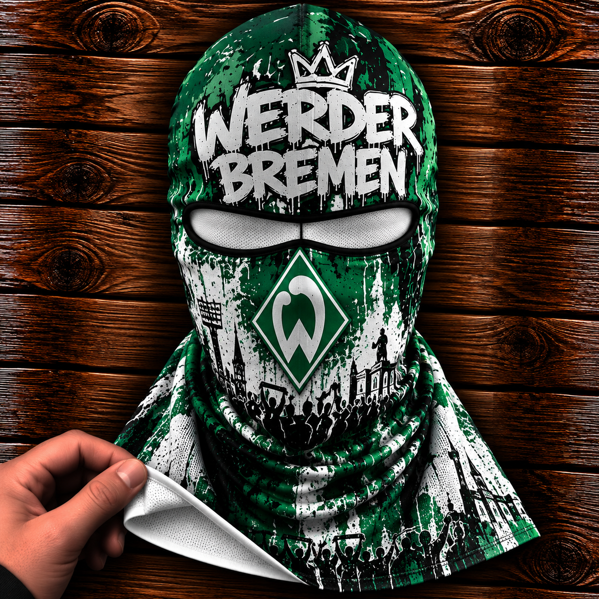 SV Werder Bremen Ultras Graffiti Balaclava – Fußball Fan Sturmhaube | Premium Streetwear Edition