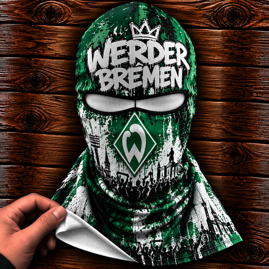 SV Werder Bremen Ultras Graffiti Balaclava – Fußball Fan Sturmhaube | Premium Streetwear Edition